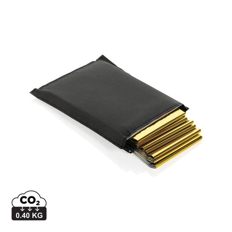 Coperta d'emergenza Solra in custodia PET riciclato RCS