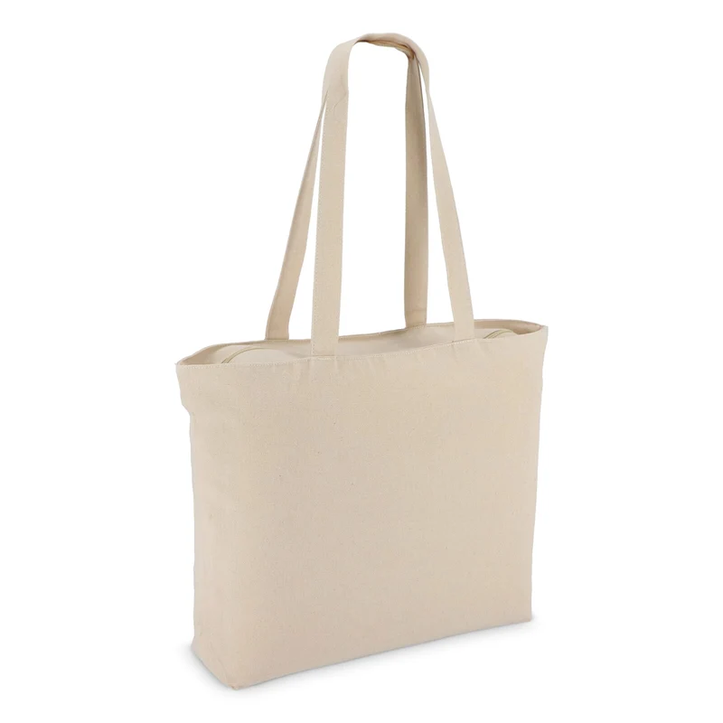 Borsa in cotone con cerniera OEKO-TEX® 47 x 11 x 35 cm 320g/m²