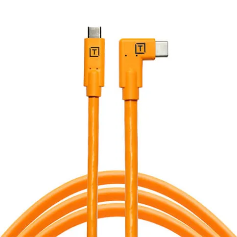 TetherPro USB-C to USB-C Right Angle 4.6m Orange CUC15RT ORG