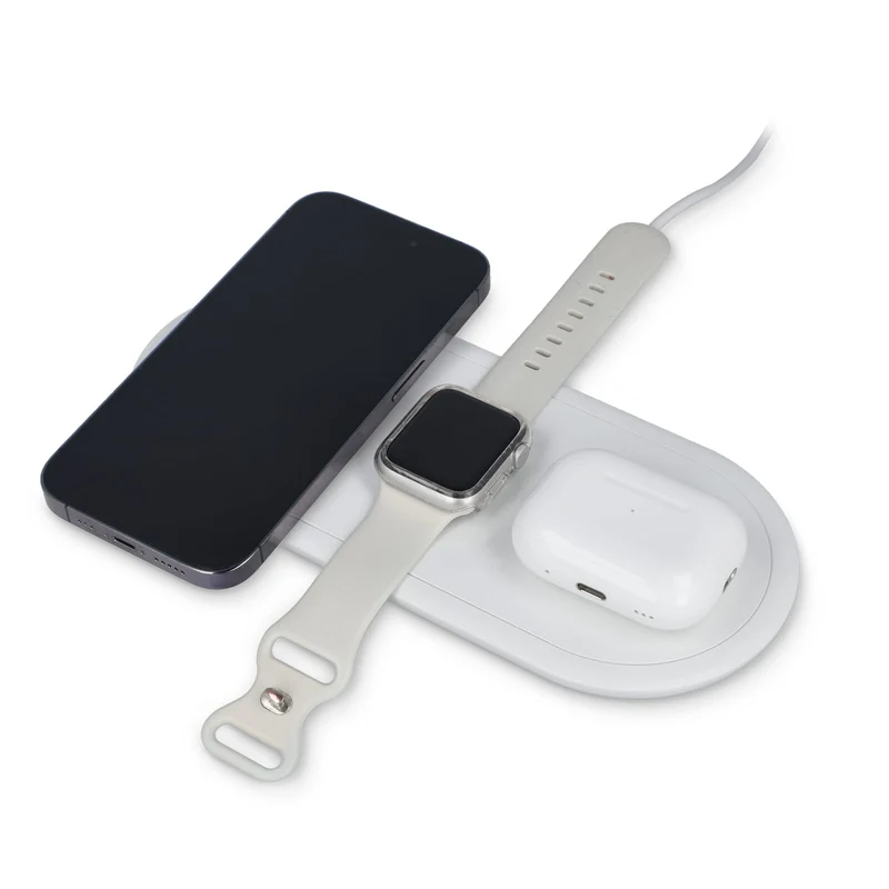 Caricabatterie wireless veloce 3 in 1 da 15 W, telefoni / Apple Watch / AirPod