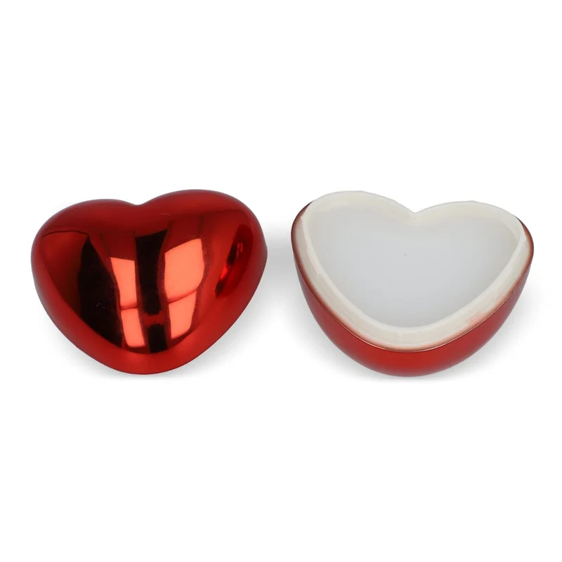 Balsamo per labbra in barattolo metallizzato a forma di cuore