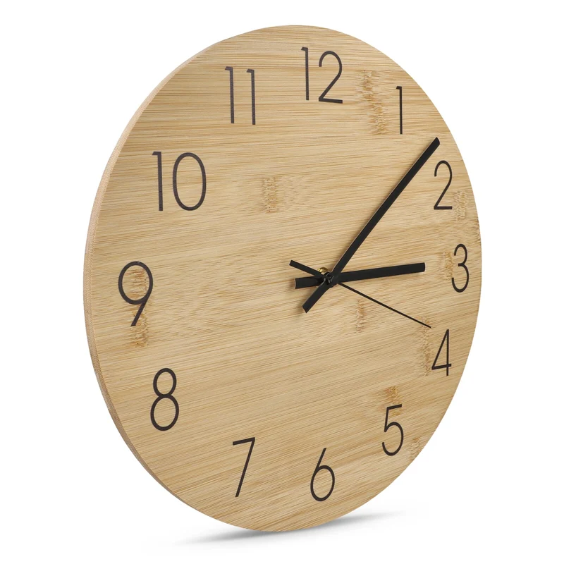 Orologio da parete in bambù