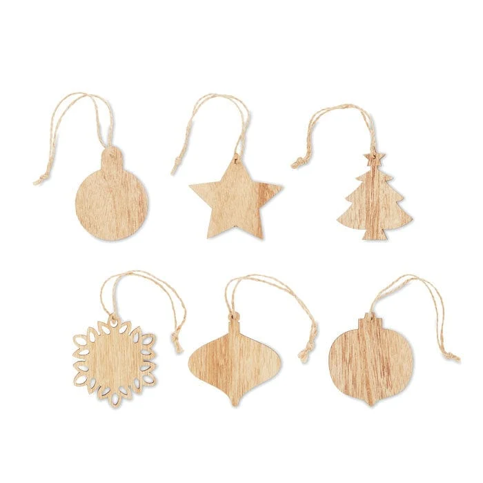 Set decorazioni natalizie in legno