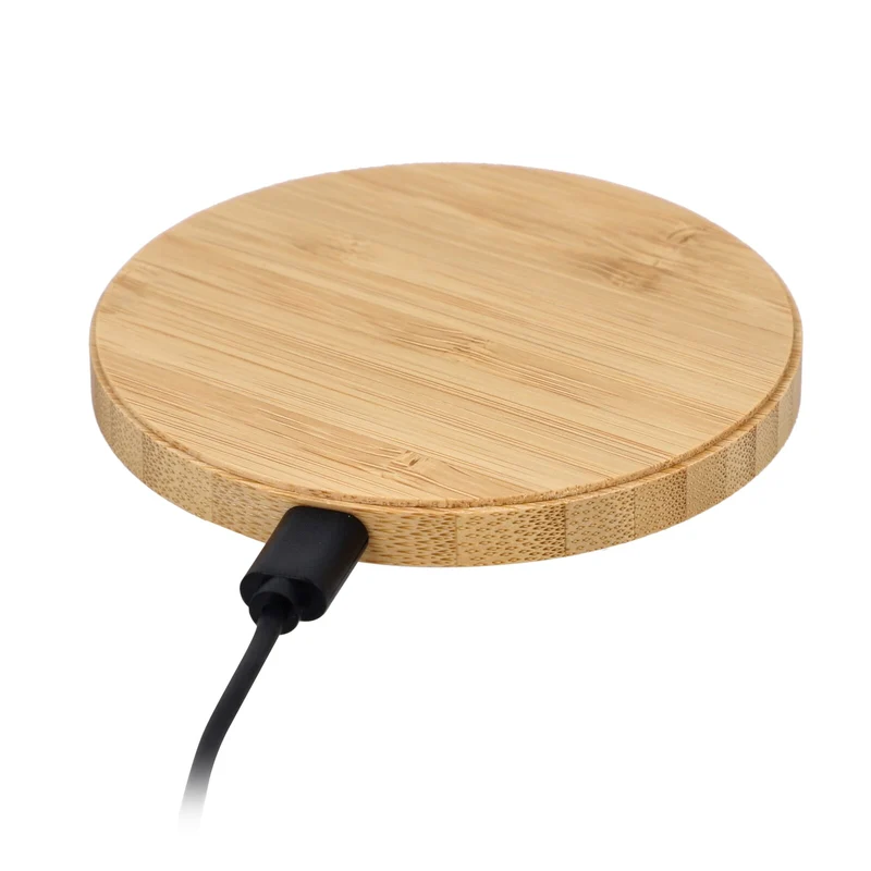 Carica batterie wireless bambù 15W