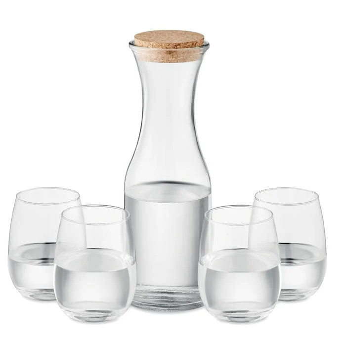 Set bicchieri e caraffa in vetro