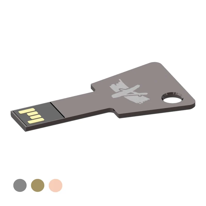 USB in metallo a forma di chiave