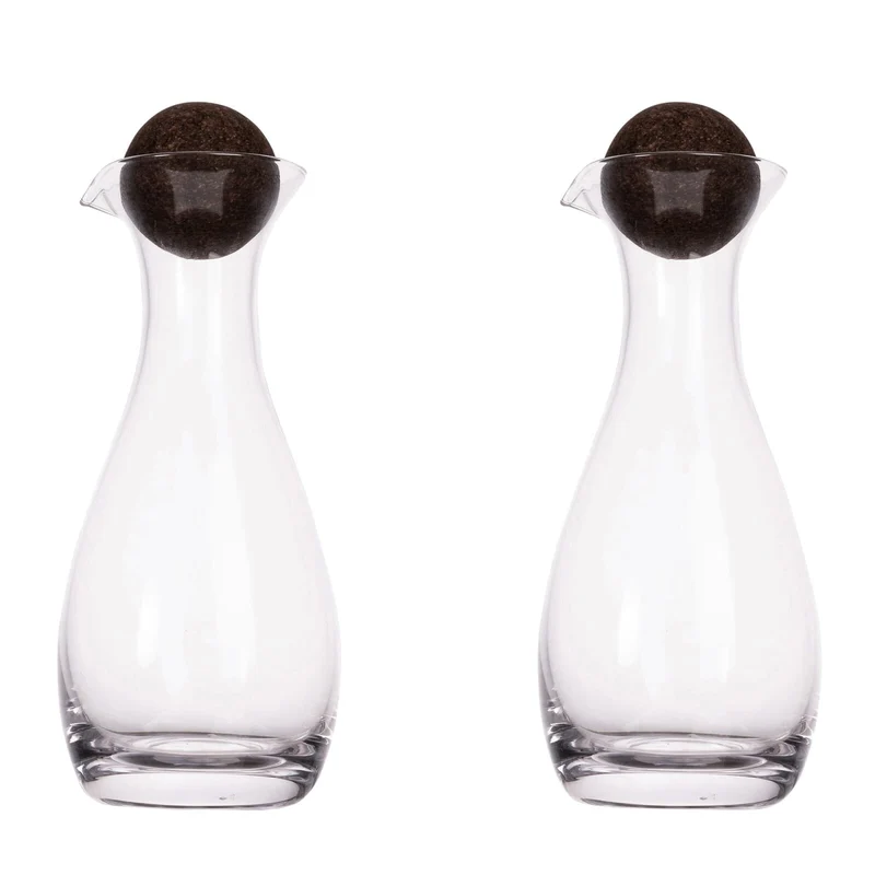 Caraffe per olio e aceto con tappo in sughero 2 pezzi 300ml