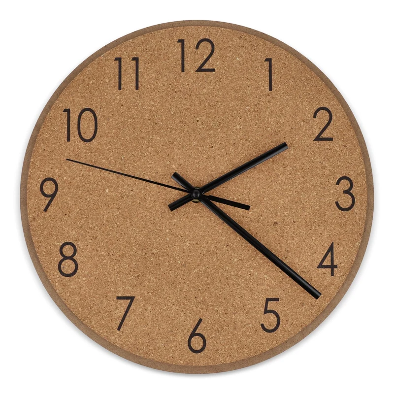 Orologio da parete in sughero
