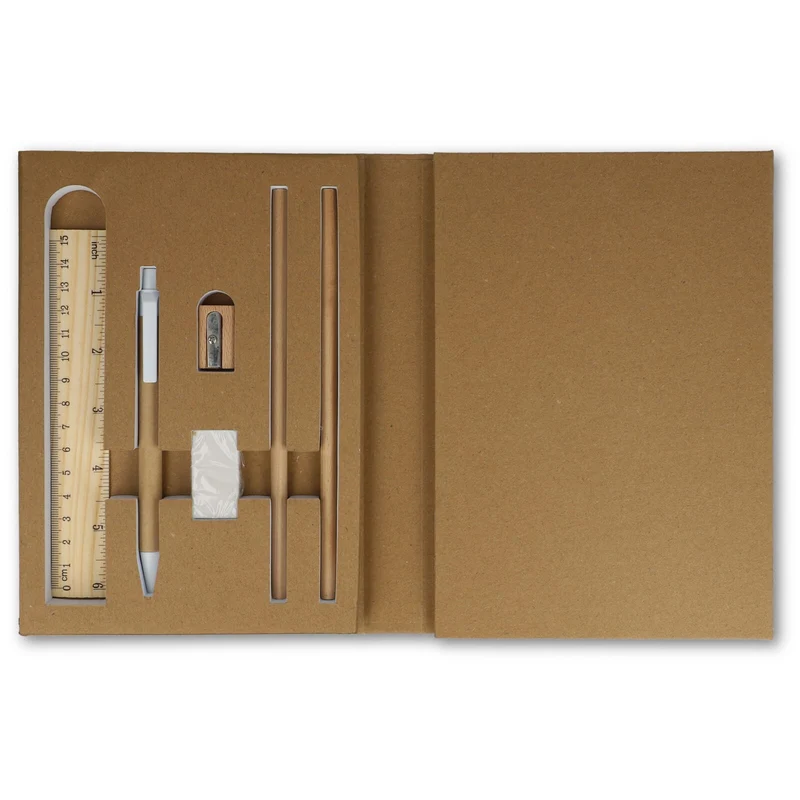 Set di cartoleria tri-fold in carta riciclata