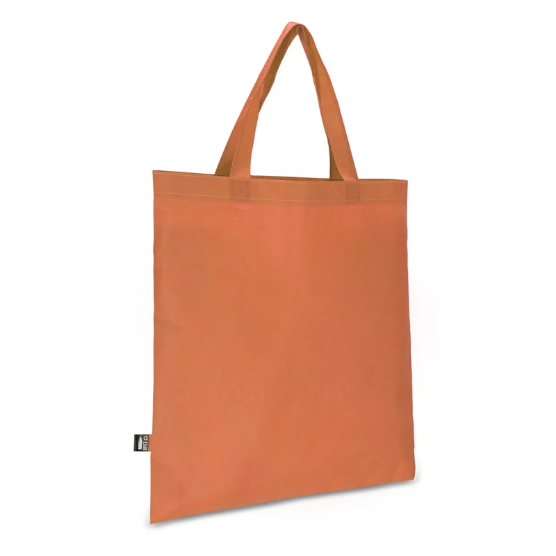 Borsa in TNT RPET con manici corti 38x42 cm 75g/m²
