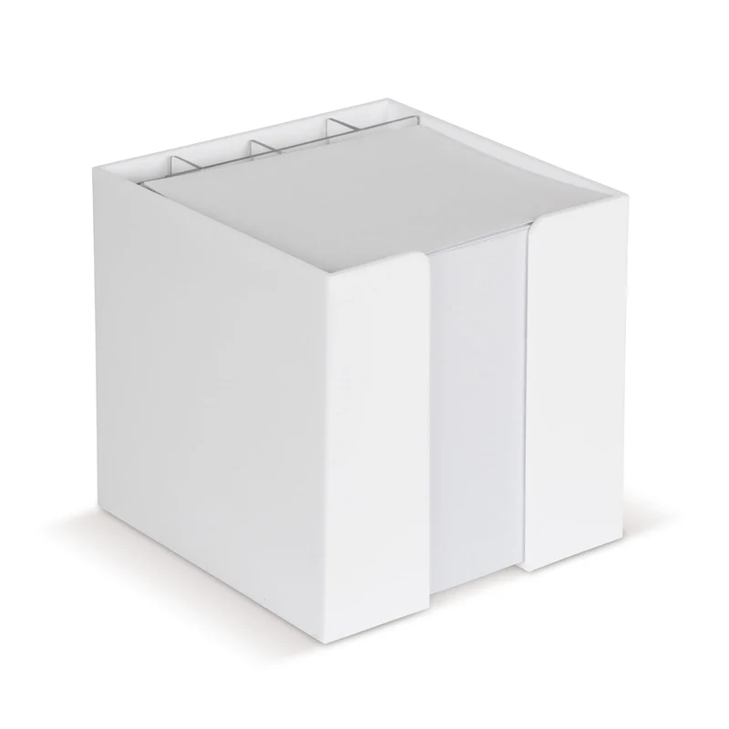 Blocco carta in cubo con portapenne 10x10x10 cm FSC