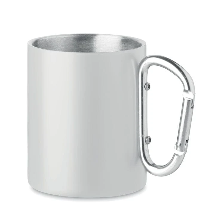 Tazza in metallo con moschettone