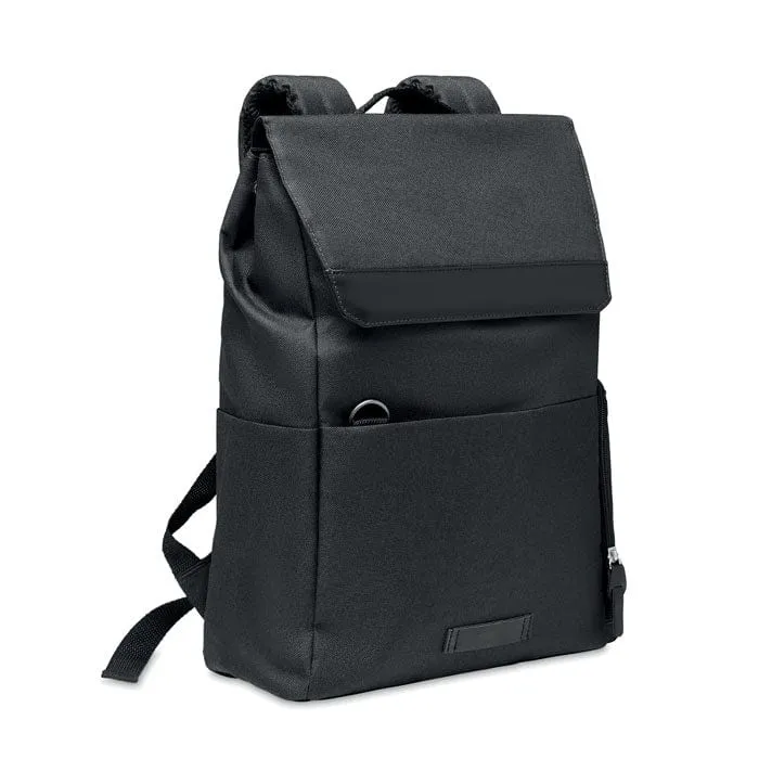 Zaino per laptop 600D RPET con bottone a pressione magnetico