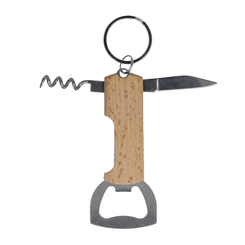 Portachiavi in bambù con apribottiglie