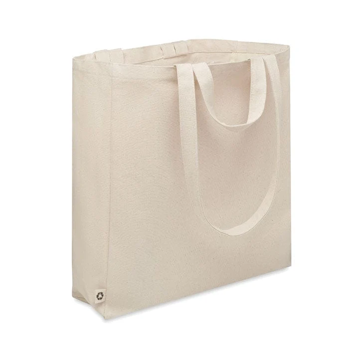 Shopper in cotone riciclato con soffietto