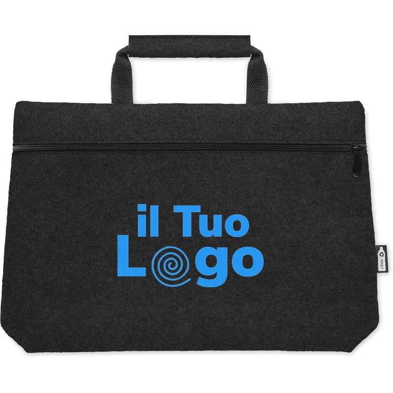 Borsa laptop in feltro RPET con manico