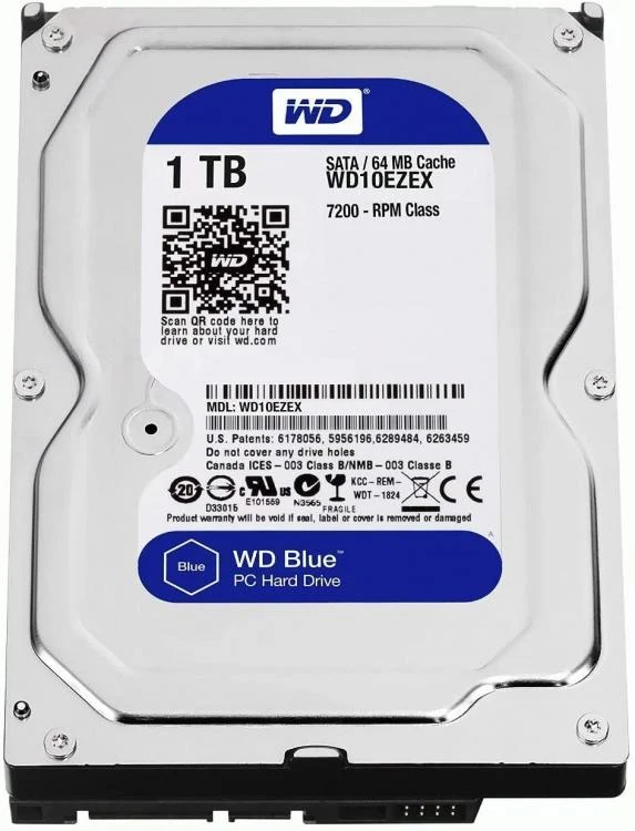 Western Digital Blue Wd10Ezex Hdd Interno 1 Tb 3.5" Hard Disk Desktop Computer