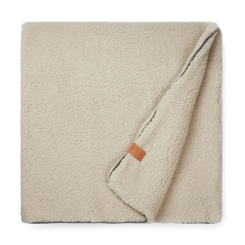 Coperta beige VINGA Maine in pile riciclato GRS