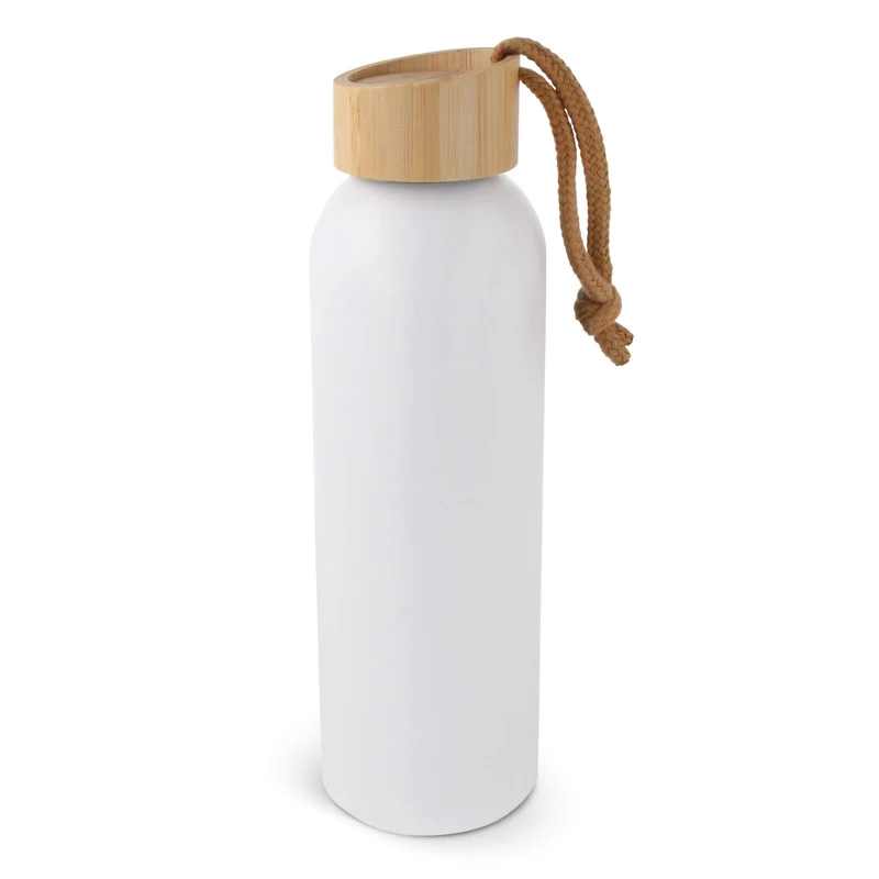 Bottiglia alluminio riciclato e bambù 600ml