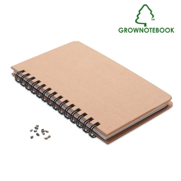 Notebook con semi di pino