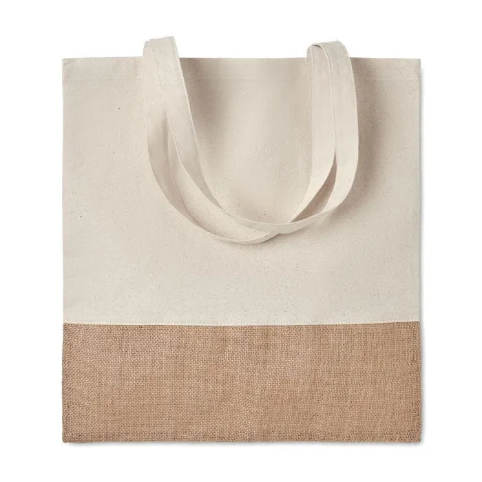 Shopper con dettagli in juta