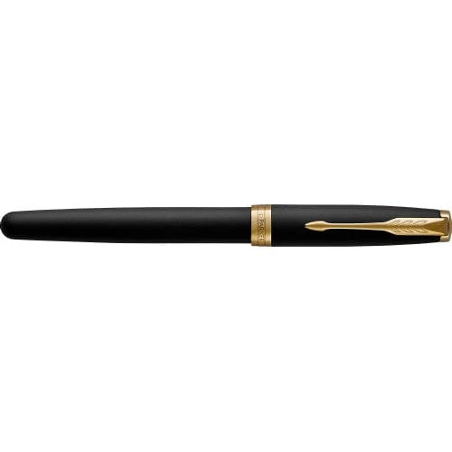 Parker, penna rollerball Sonnet in acciaio inox e ottone laccato finiture oro