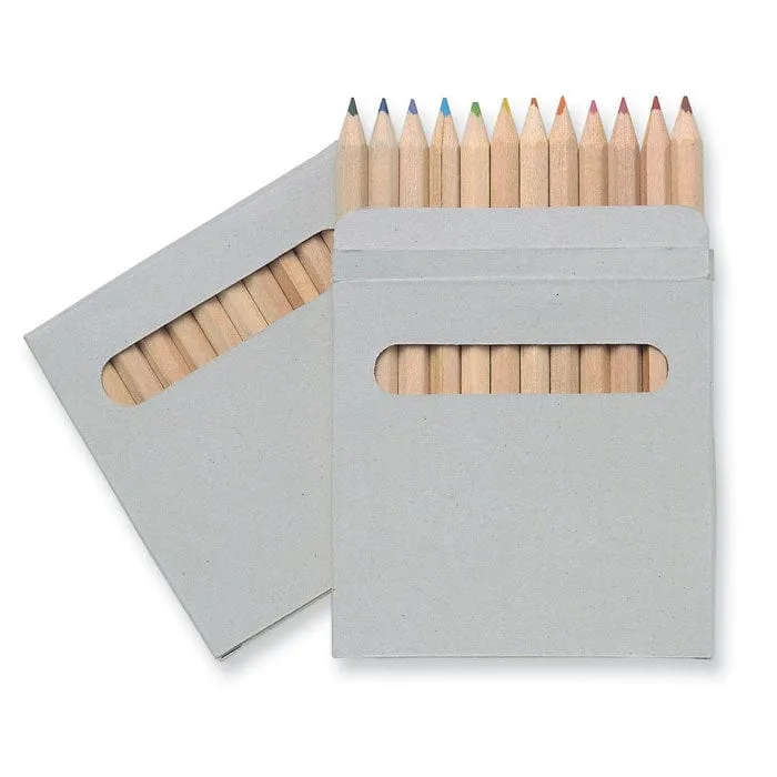Set 12 matite colorate in scatola di cartone