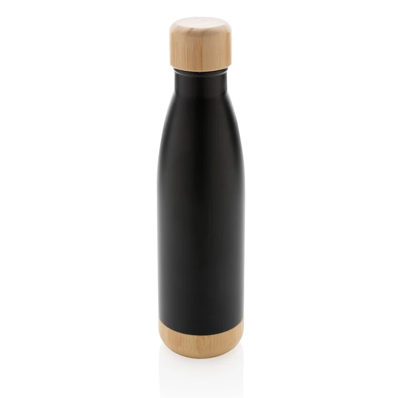 Bottiglia termica in acciaio con tappo e fondo in bambù – 520 ml
