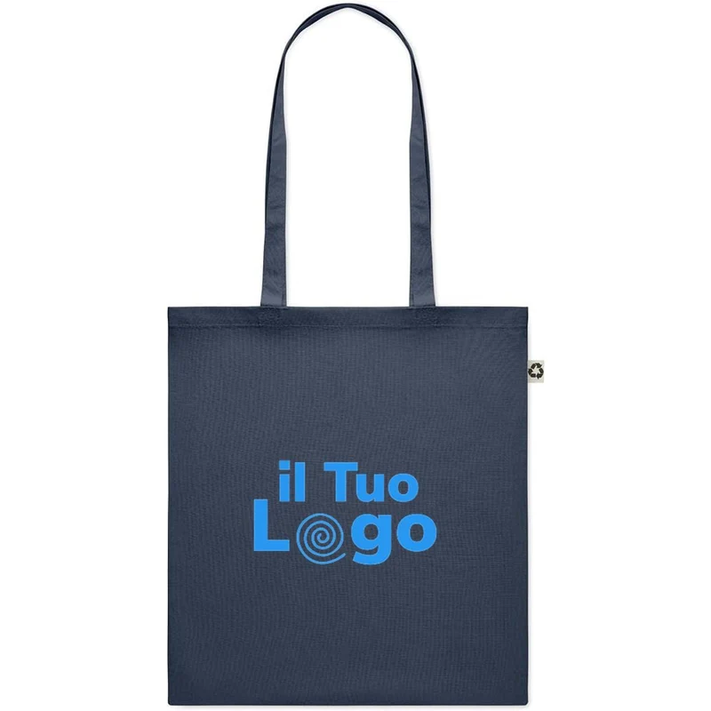 Shopper colorata in cotone riciclato