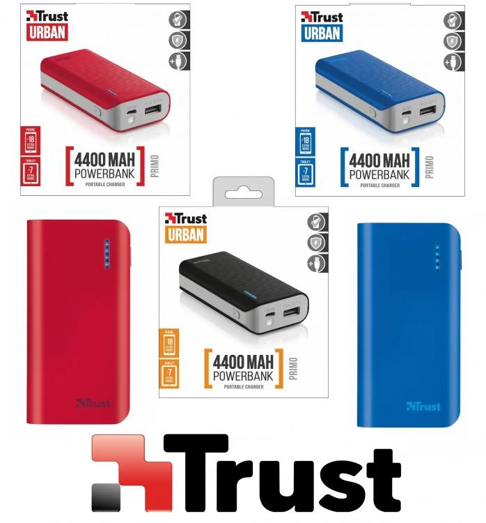 Tust-Urban Power Bank Batteria Esterna Caricabatteria Portatile Universale 4400