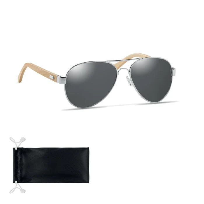 Occhiali da sole in bamboo tipo aviator