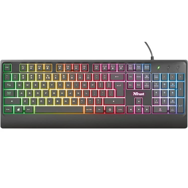 Trust Tastiera Basic Gaming Led Keyboard Retroilluminata Multicolore Pc Da Gioco