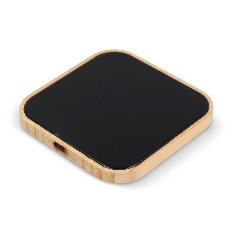 Caricabatterie wireless in bambù e vetro 10W