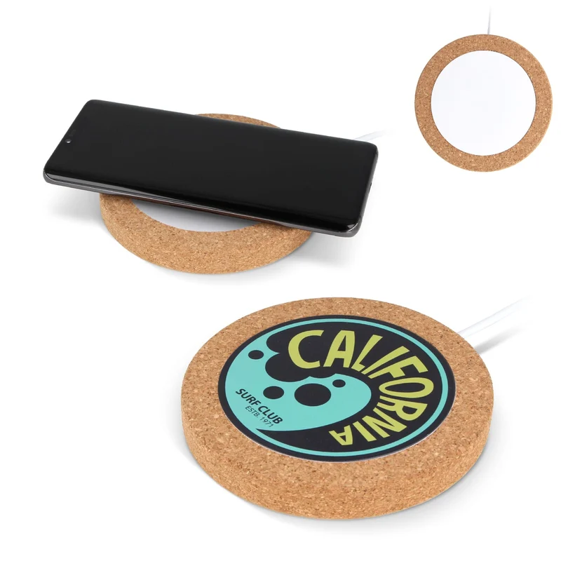 Caricabatterie wireless in sughero e RABS