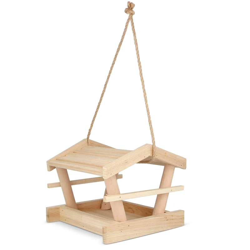 Mangiatoia per uccelli in legno FSC