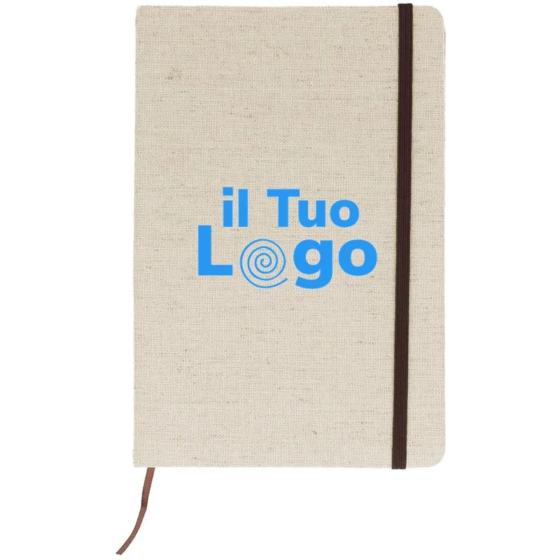 Notebook con cover in canvas 21x14,5 cm