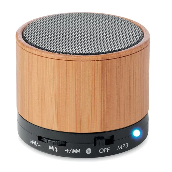 Speaker wireless in bamboo e luce Led