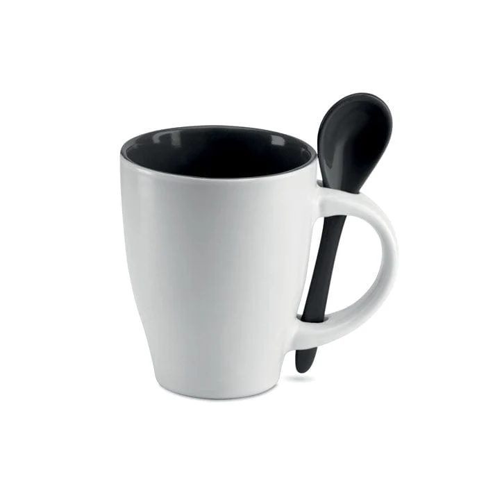 Tazza bicolore con cucchiaino