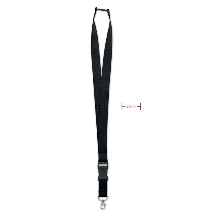 Lanyard con gancio in metallo 25 mm