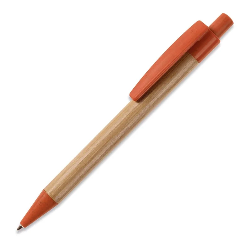 Penna a sfera in bambù con paglia di grano