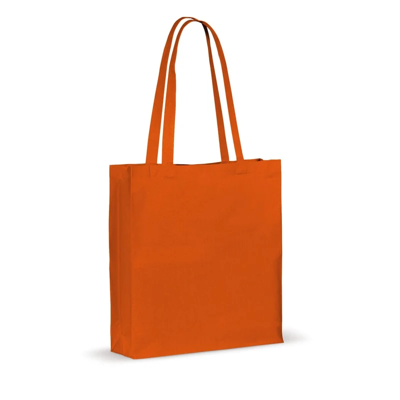 Shopper in cotone OEKO-TEX 140g soffietto colorata