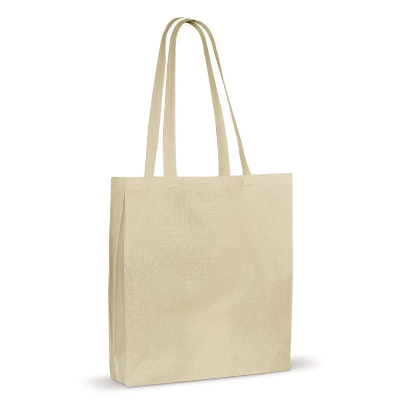 Shopper in cotone natural 140g/m² con soffietto