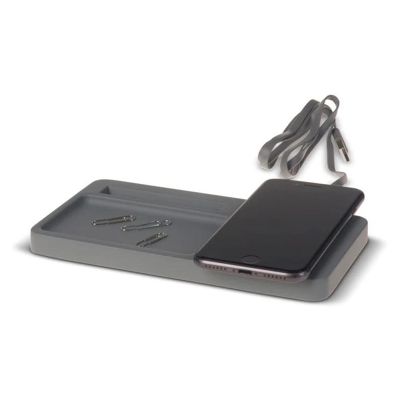 Organizer da scrivania con caricabatterie wireless calcare 5W