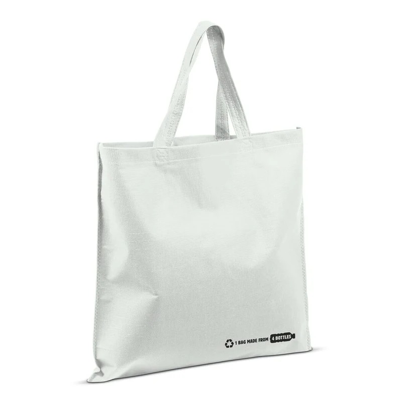 Borsa shopping R-PET bianco 100 g/m²