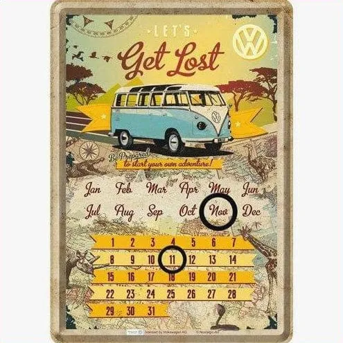 Calendario di latta vintage