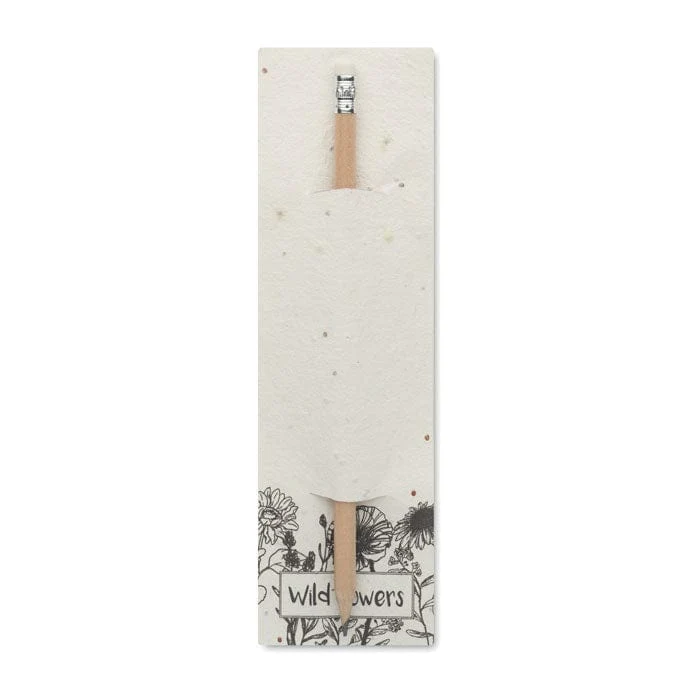 Matita in legno naturale con carta semi