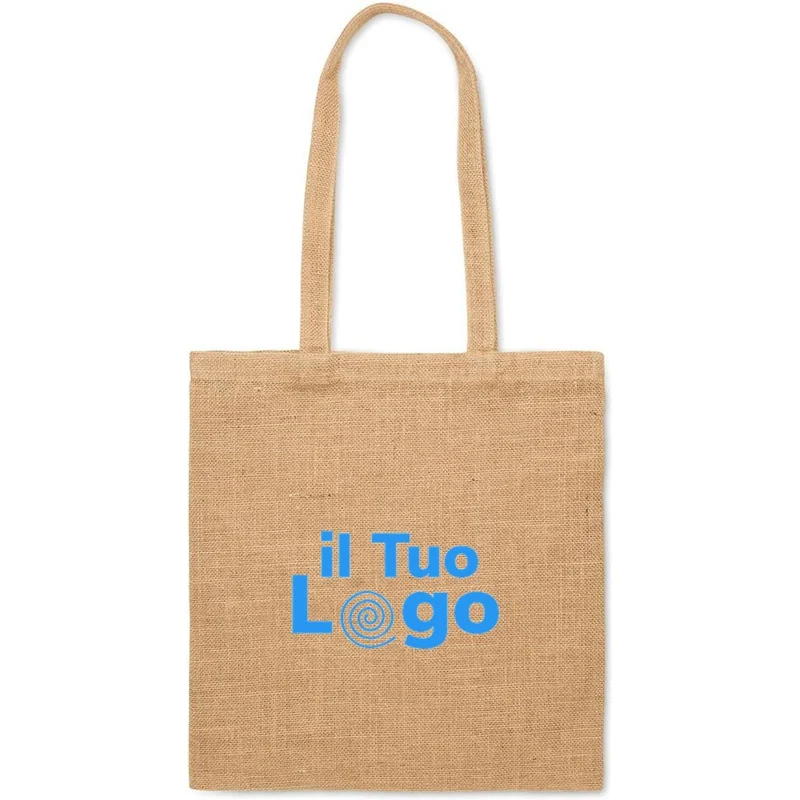 Shopper con manico lungo in juta