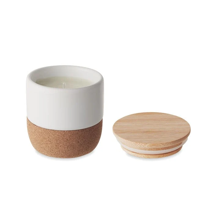 Candela con coperchio in cera vegetale 80 gr