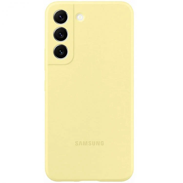 Samsung Silicone Cover Galaxy S22 Yellow Cellulare Custodia Giallo Morbida 5G