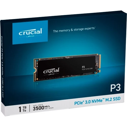 CRUCIAL P3 SSD INTERNO 1TB M2 2280 P3 NVME NVMe Internal MEMORIA PS5 / PC INT.